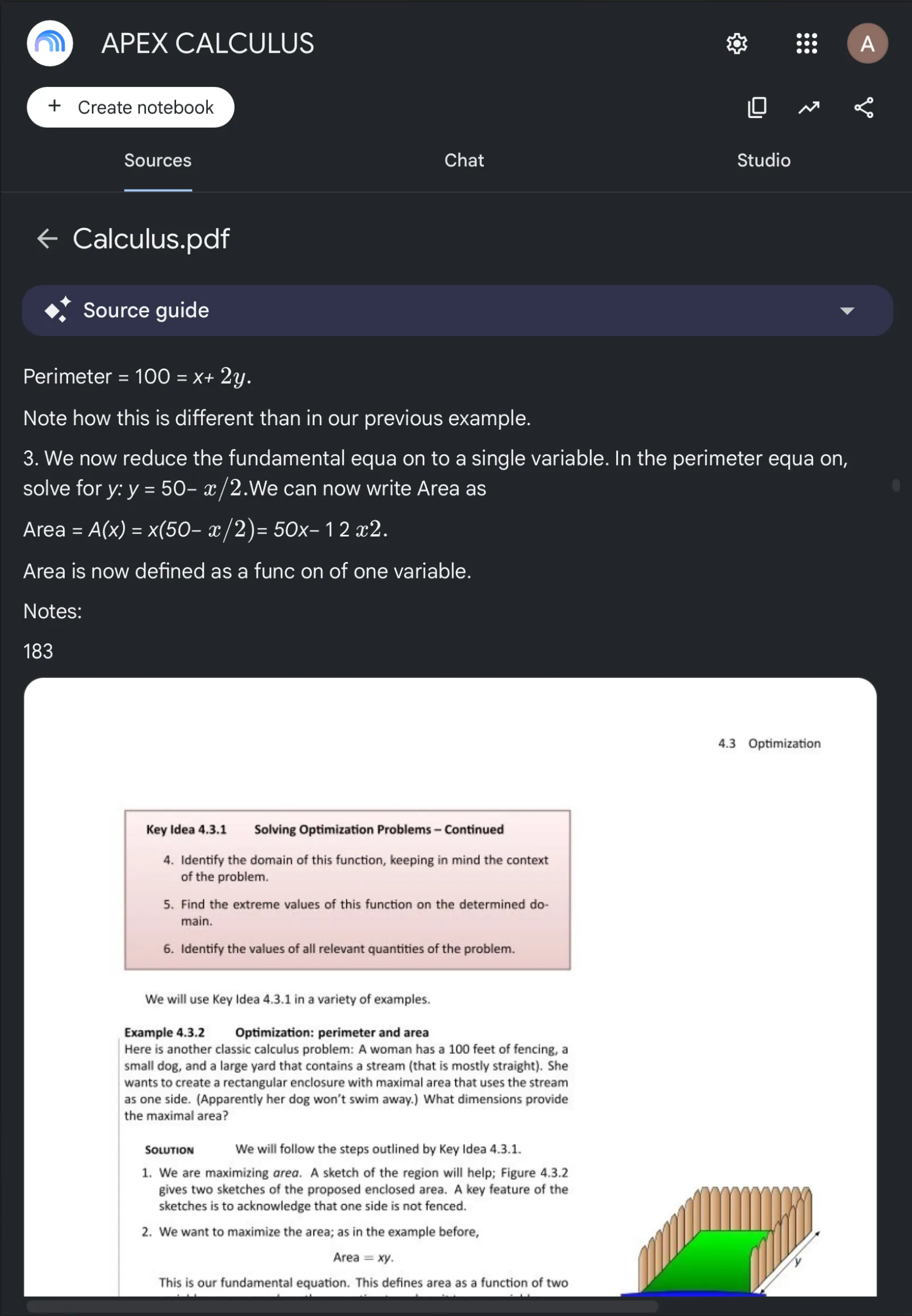 Gemini Notebook on mobile.